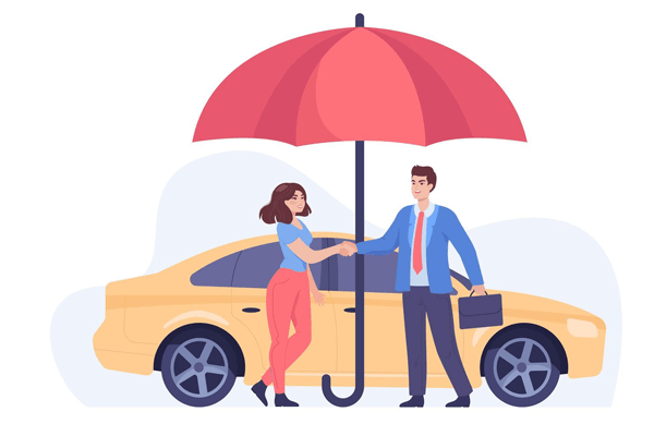 Car Insurance Coverage and Protection Illustration