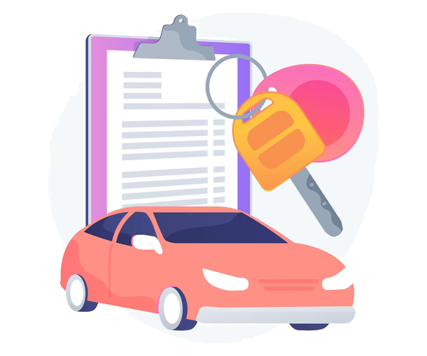 Auto insurance coverage policy and insured vehicle